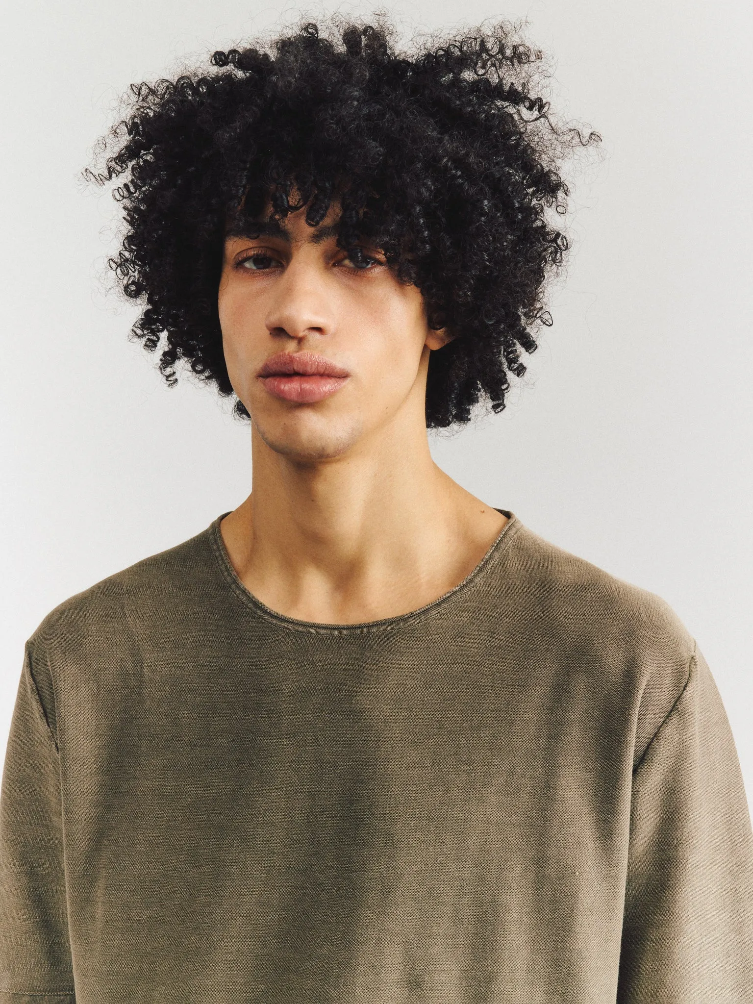 OVERDYED TSHIRT - FRES COT - KHAKI sold by Casey Casey Womens