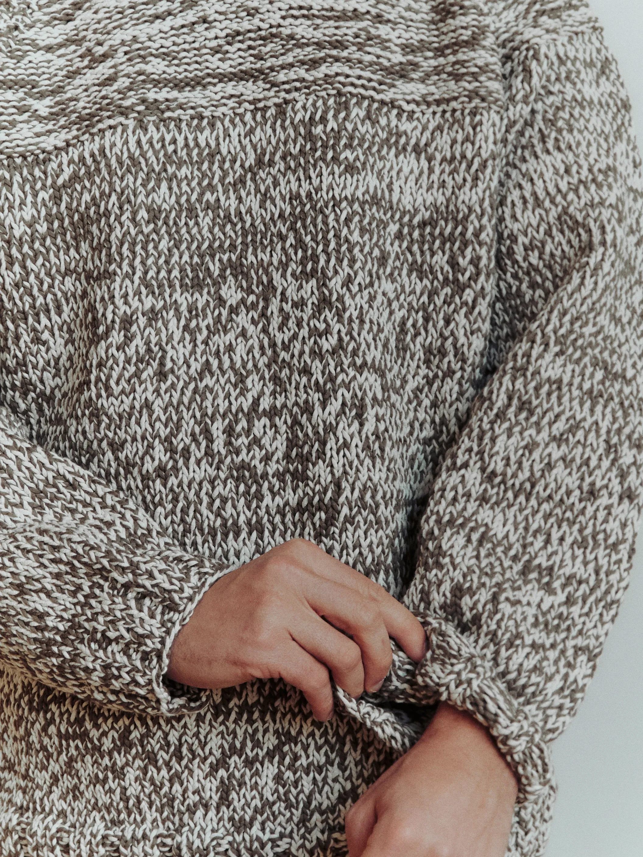 MIX STITCH JUMPER - KHAKI/CHALK sold by Casey Casey Womens product image thumbnail 2