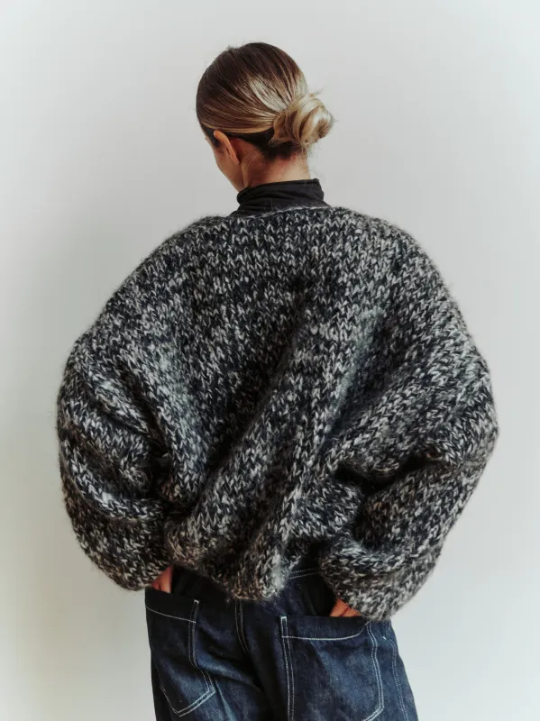 SHORT CARDIGAN - BLACK/PORCELAIN sold by Casey Casey Womens