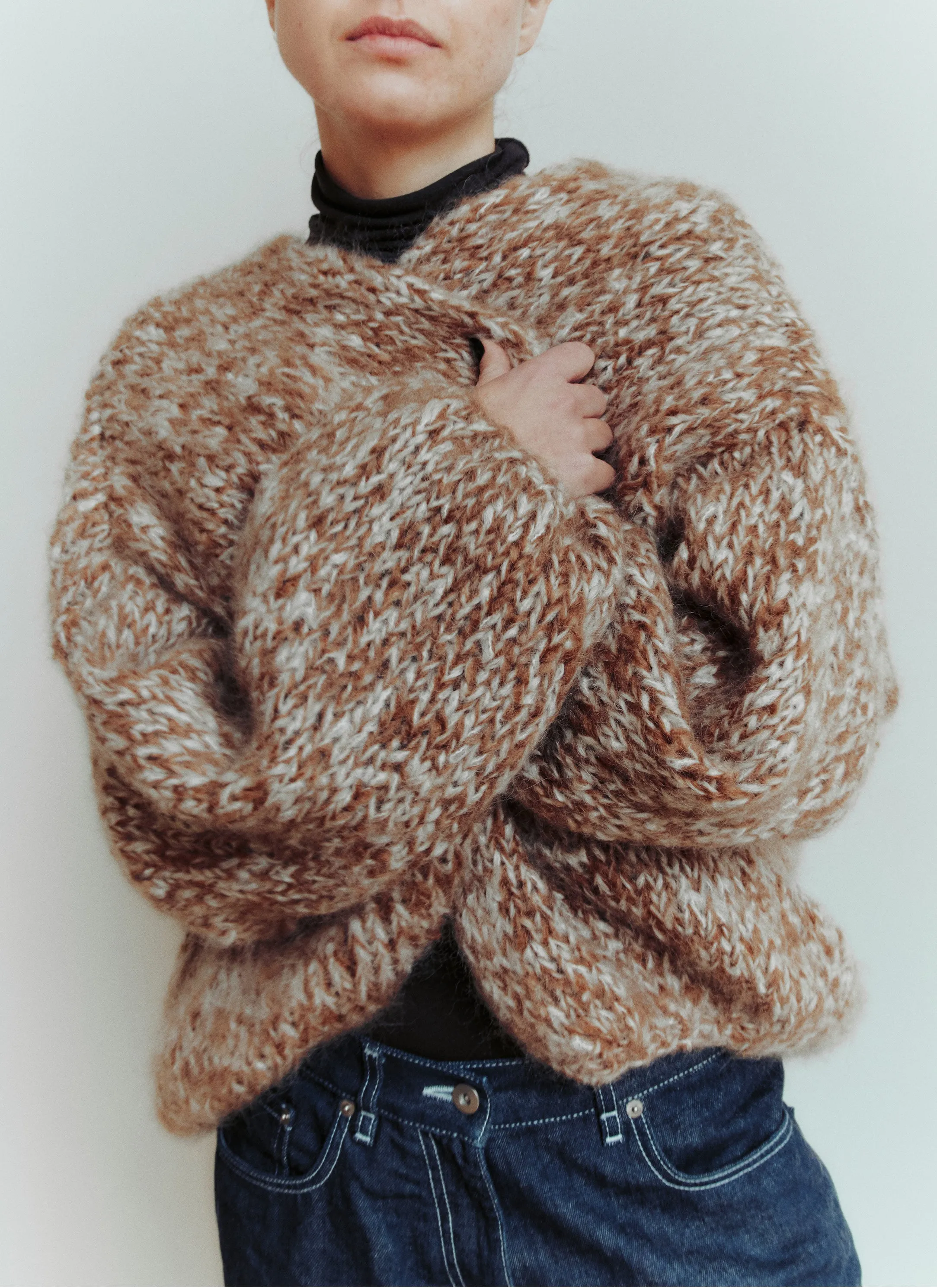 SHORT CARDIGAN - GINGER/PORCELAIN sold by Casey Casey Womens product image thumbnail 2