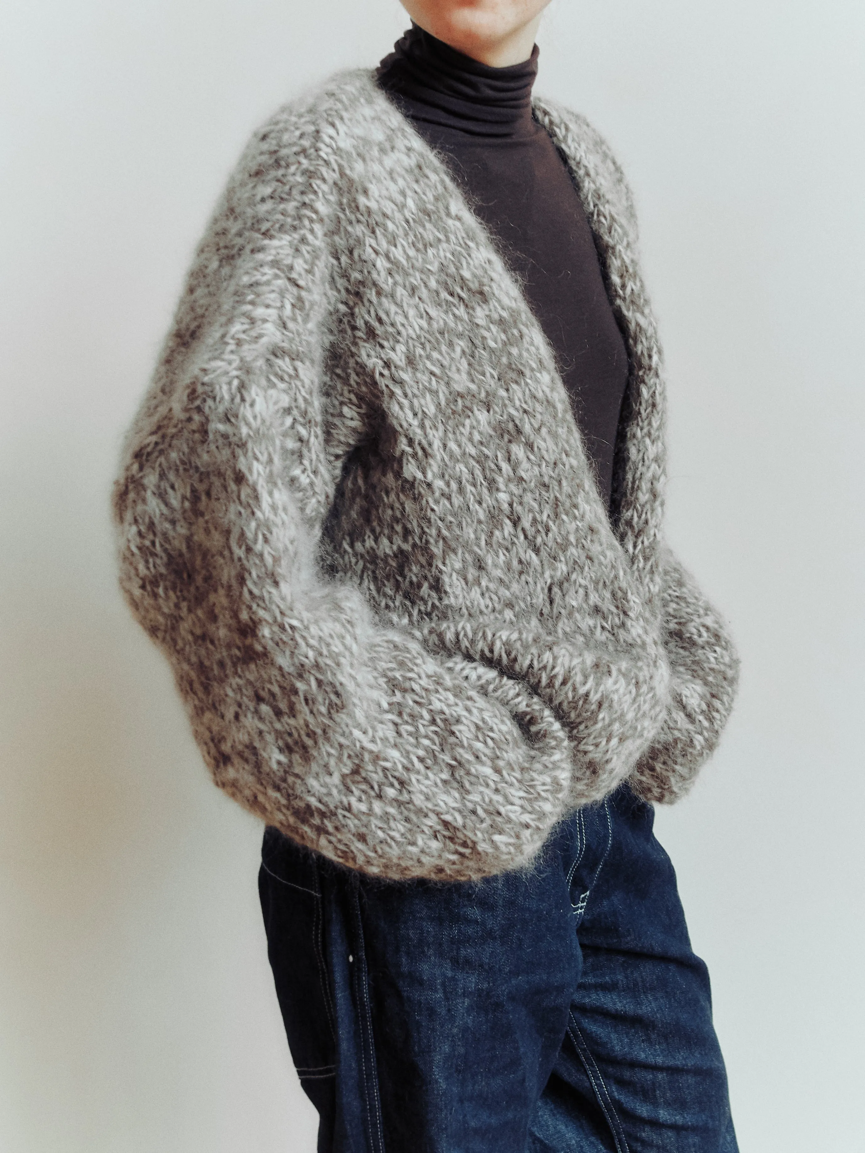 SHORT CARDIGAN - KHAKI/PORCELAIN sold by Casey Casey product image thumbnail 2