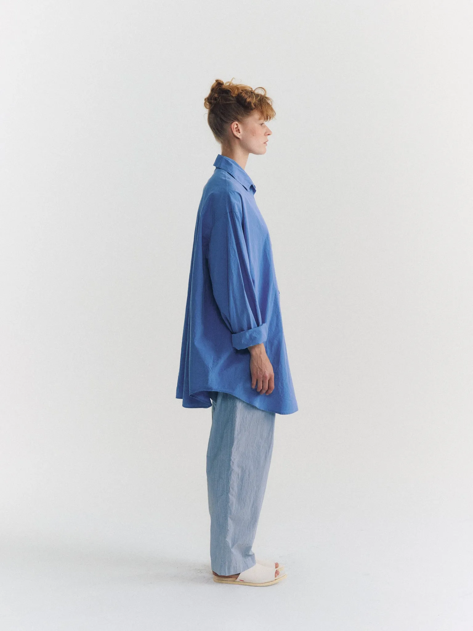 TIPPY SHIRT - CHALK POPLIN - L BLUE sold by Casey Casey product image thumbnail 2