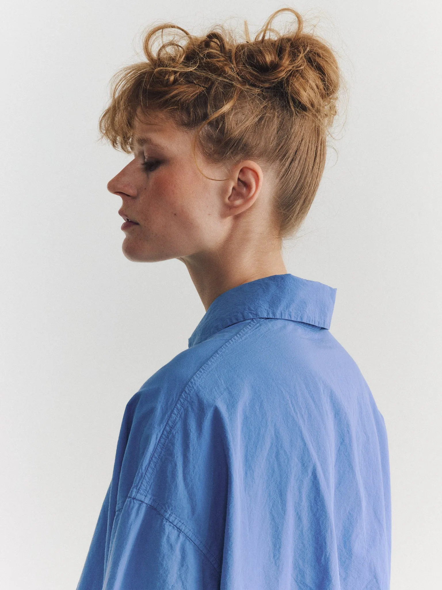 TIPPY SHIRT - CHALK POPLIN - L BLUE sold by Casey Casey product image thumbnail 5