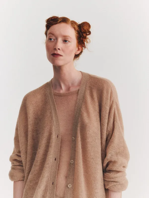 CARDIGAN - MOHAIR VOILE - JUTE sold by Casey Casey