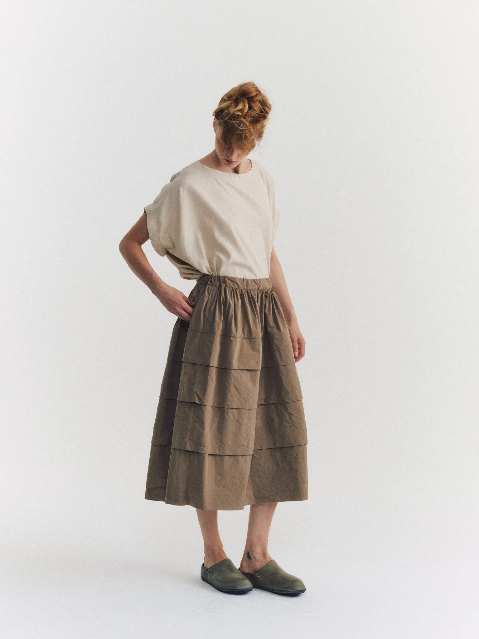 HORIZON SKIRT - TAFFCOT - JUTE sold by Casey Casey