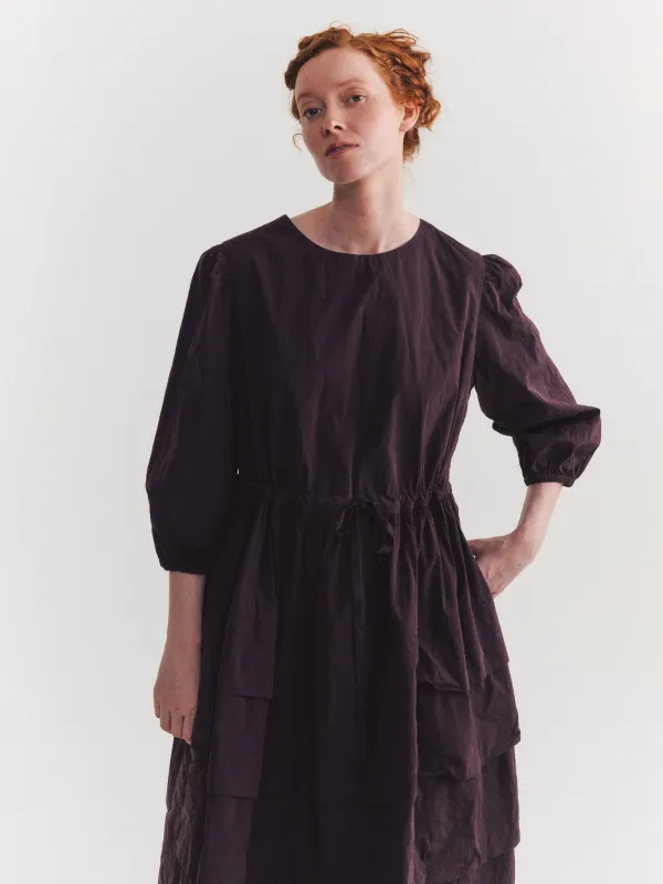 HORIZON DRESS - TAFFCOT - WINE made by Casey Casey