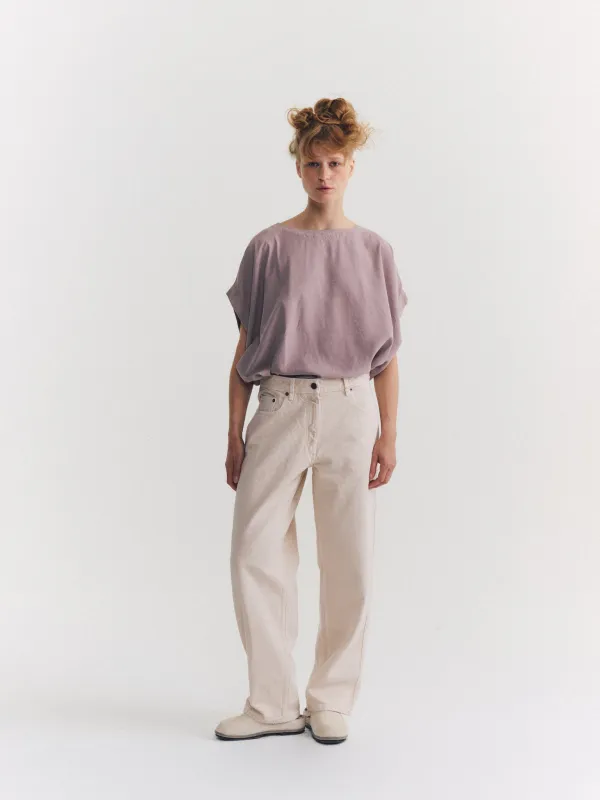 PAULO DENIM PANT - DENIM - IVORY made by Casey Casey