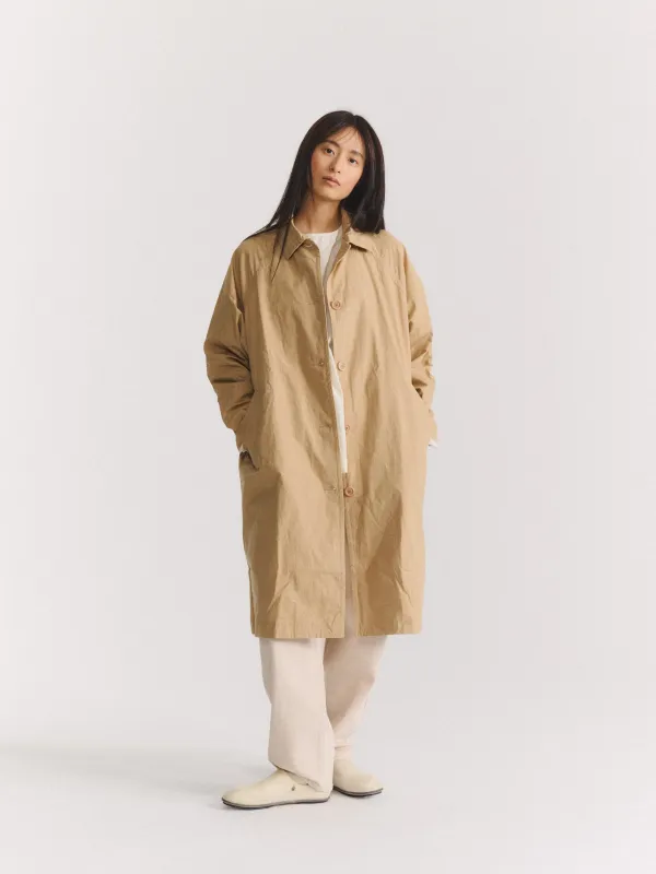 OLIVER COAT - TOUGH POPLIN - BEIGE sold by Casey Casey