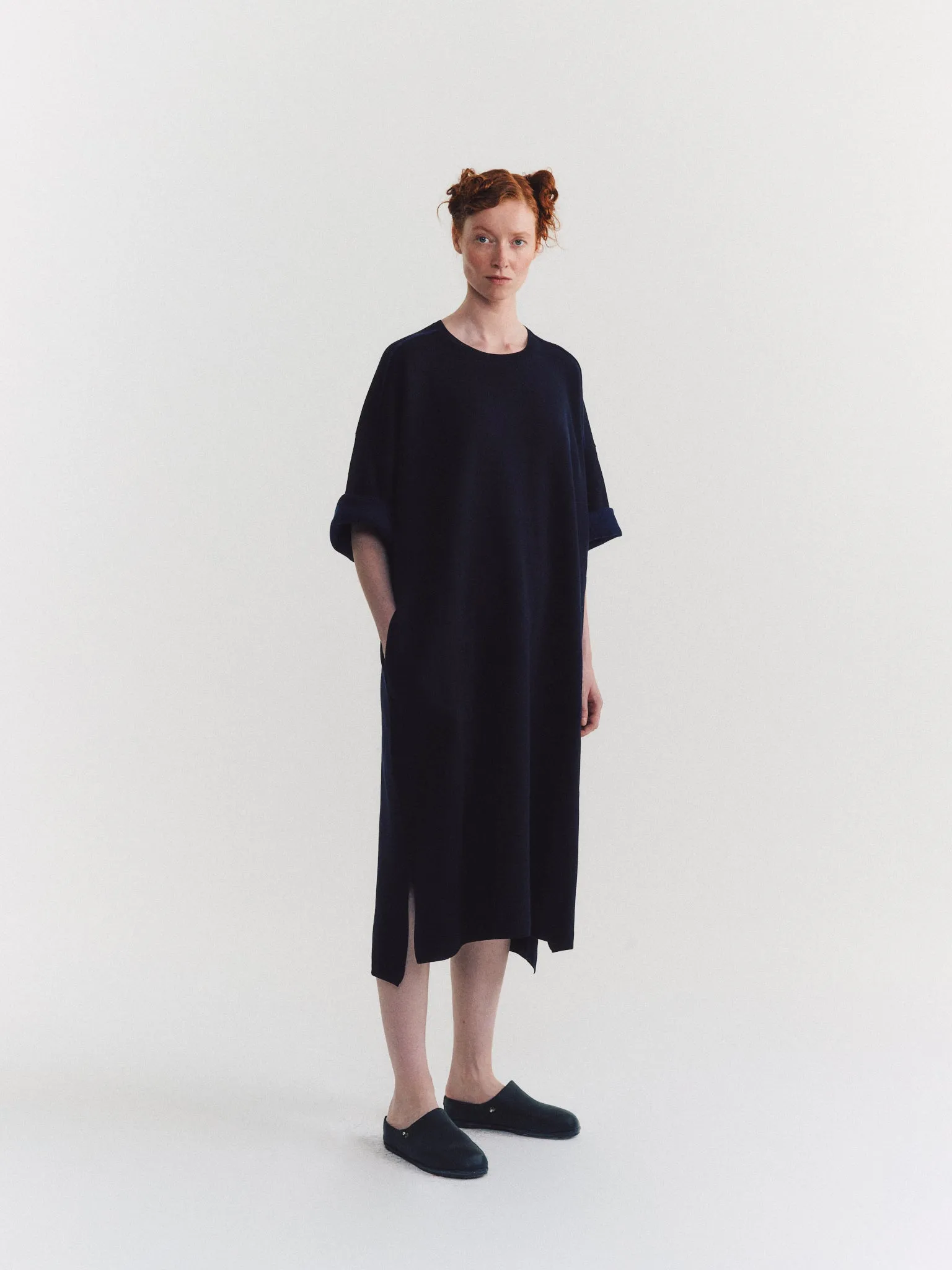 DRESS - SOFTY DOUBLE - NAVY sold by Casey Casey product image thumbnail 5