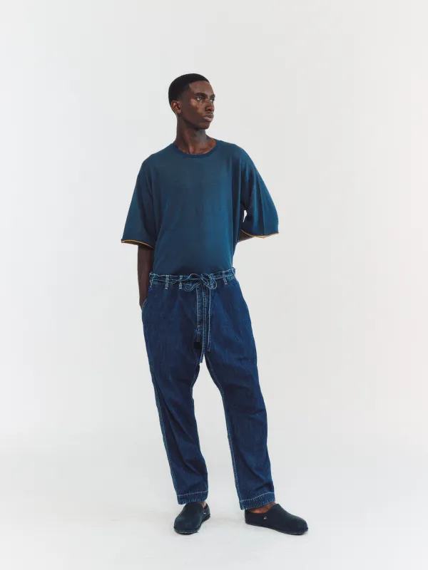 TIE ME UP PANT - L DENIM - INDIGO made by Casey Casey