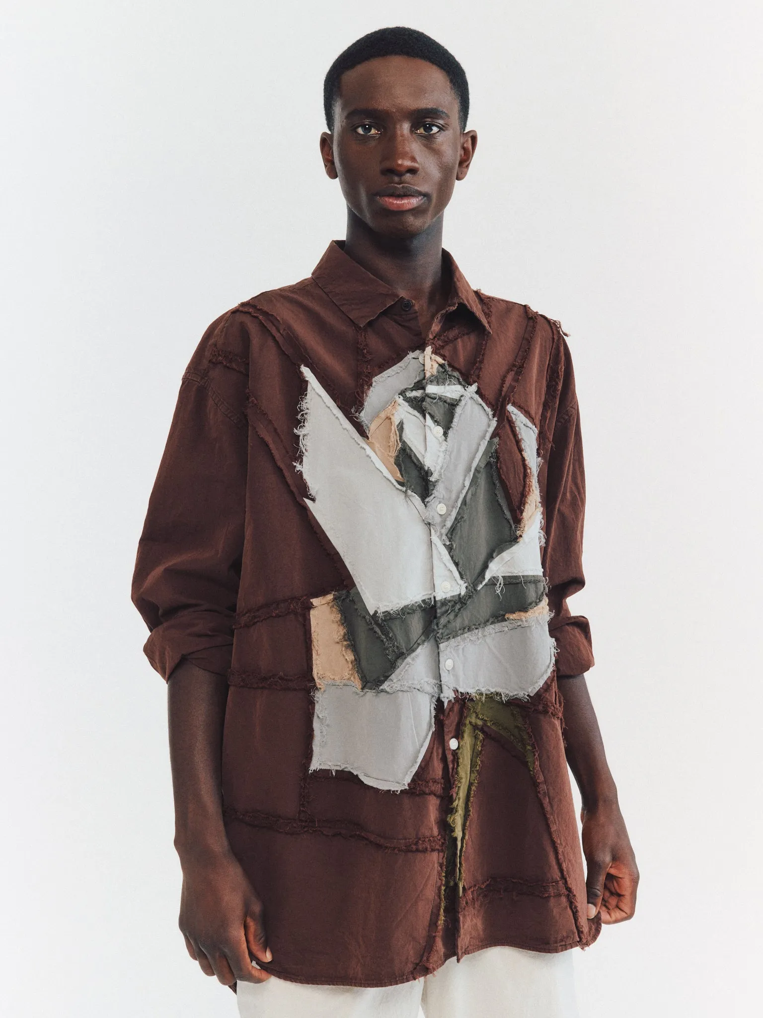 HAMNET FLOWER SHIRT - PAPER COT - BROWN sold by Casey Casey