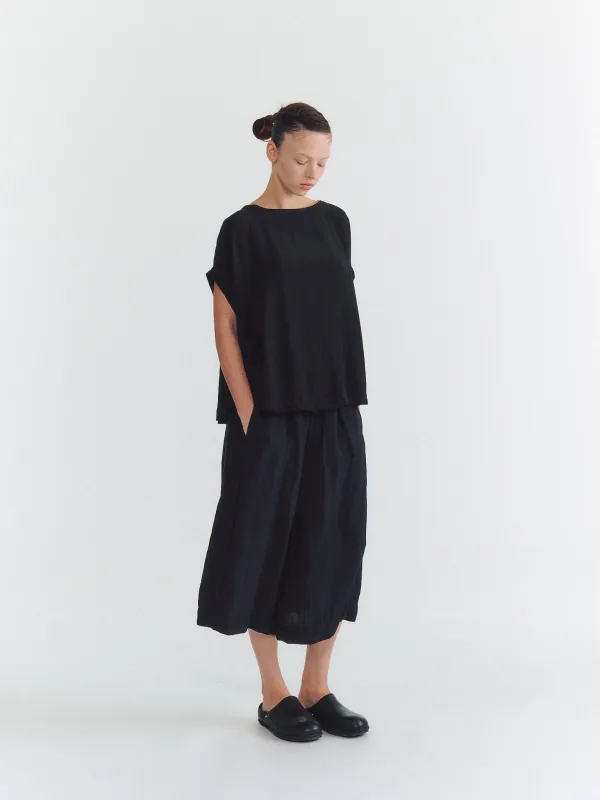 FRANCESCA TOP - TULIPY - BLACK made by Casey Casey