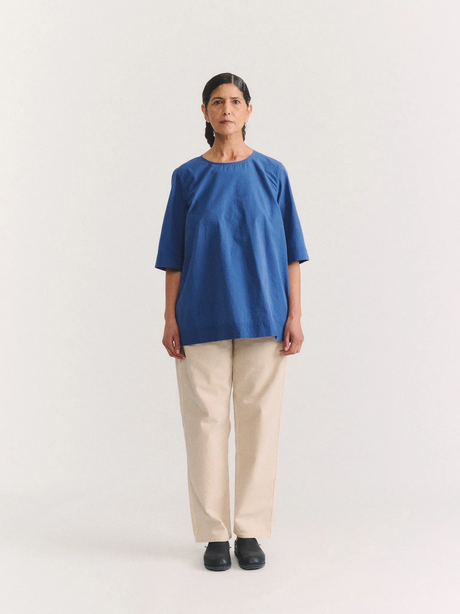 SIMPLE TOP - CHALK POPLIN - M BLUE sold by Casey Casey product image thumbnail 2