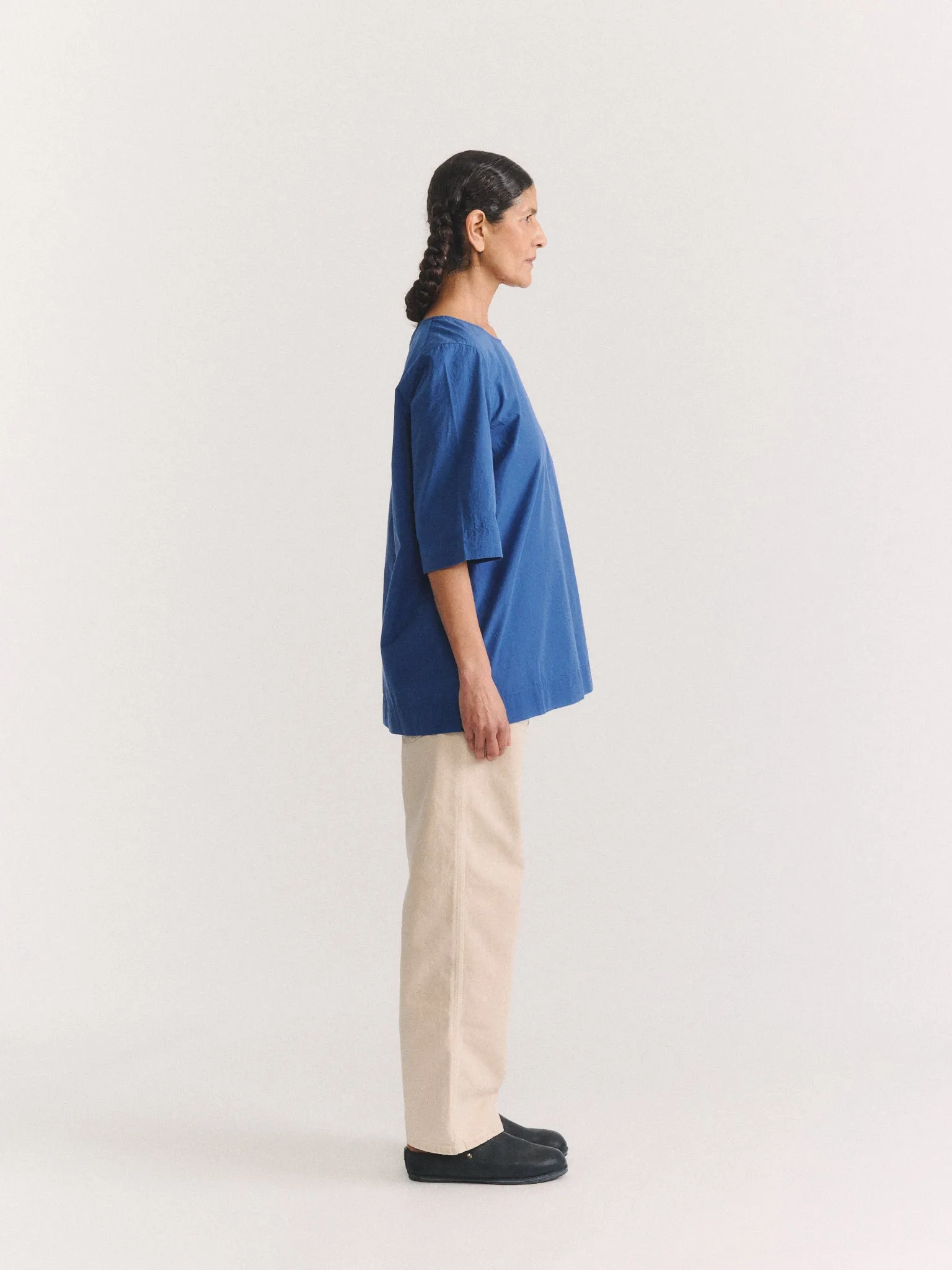 SIMPLE TOP - CHALK POPLIN - M BLUE sold by Casey Casey product image thumbnail 4