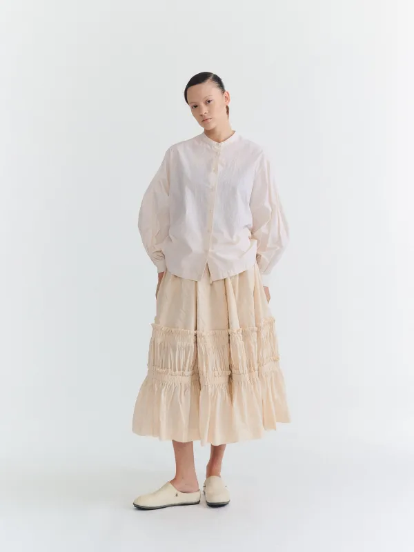 BIGGY GRANDAD SHIRT - H COT - NATURAL made by Casey Casey