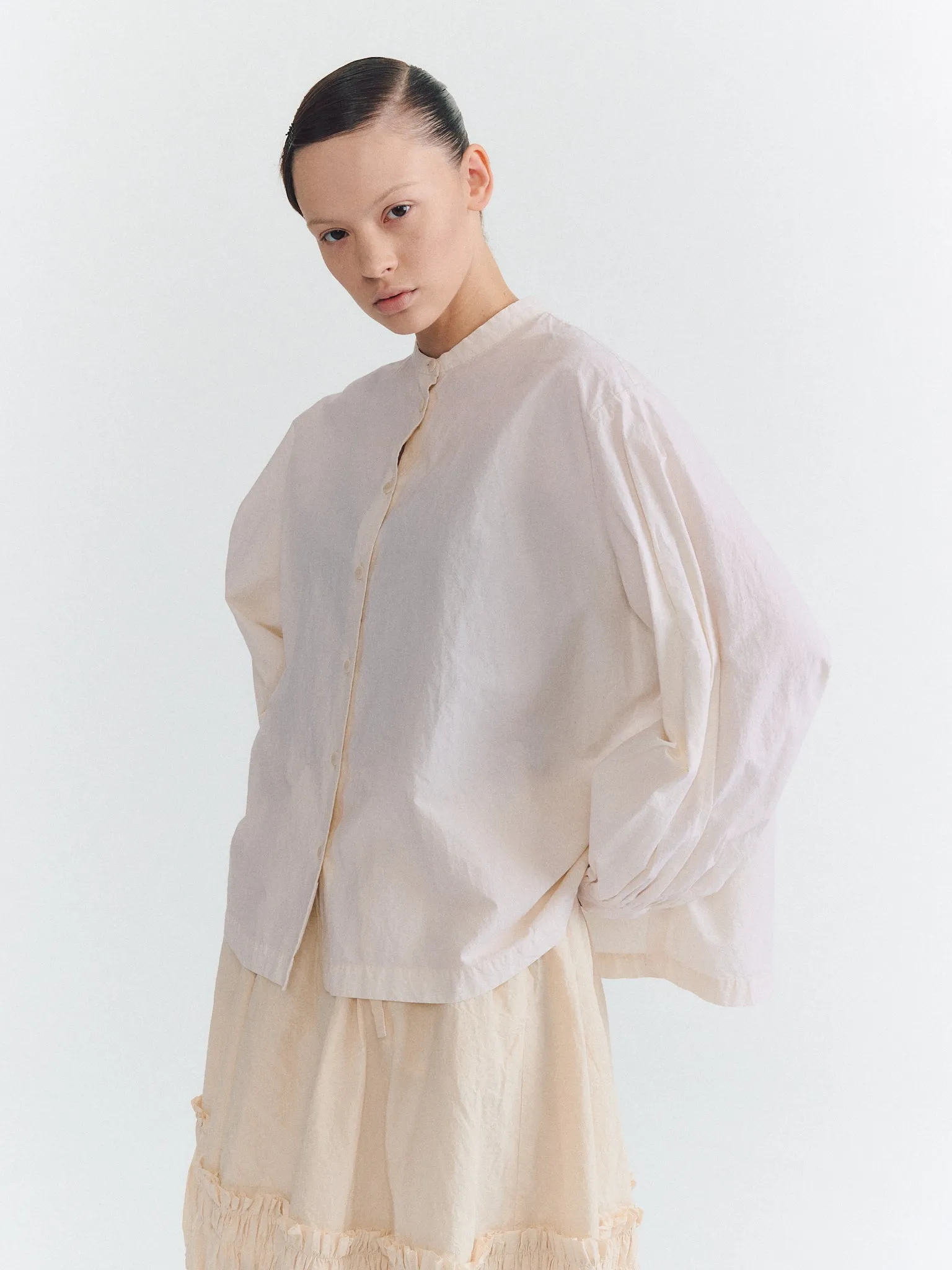 BIGGY GRANDAD SHIRT - H COT - NATURAL sold by Casey Casey product image thumbnail 4