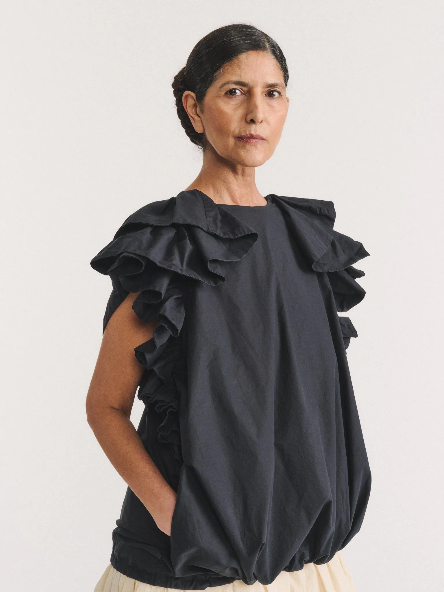 FROUFROU TOP - L COT - BLACK sold by Casey Casey