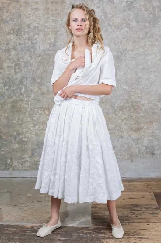 DOUBLE RIDEAUX SKIRT - STIB - OFF WHITE made by Casey Casey