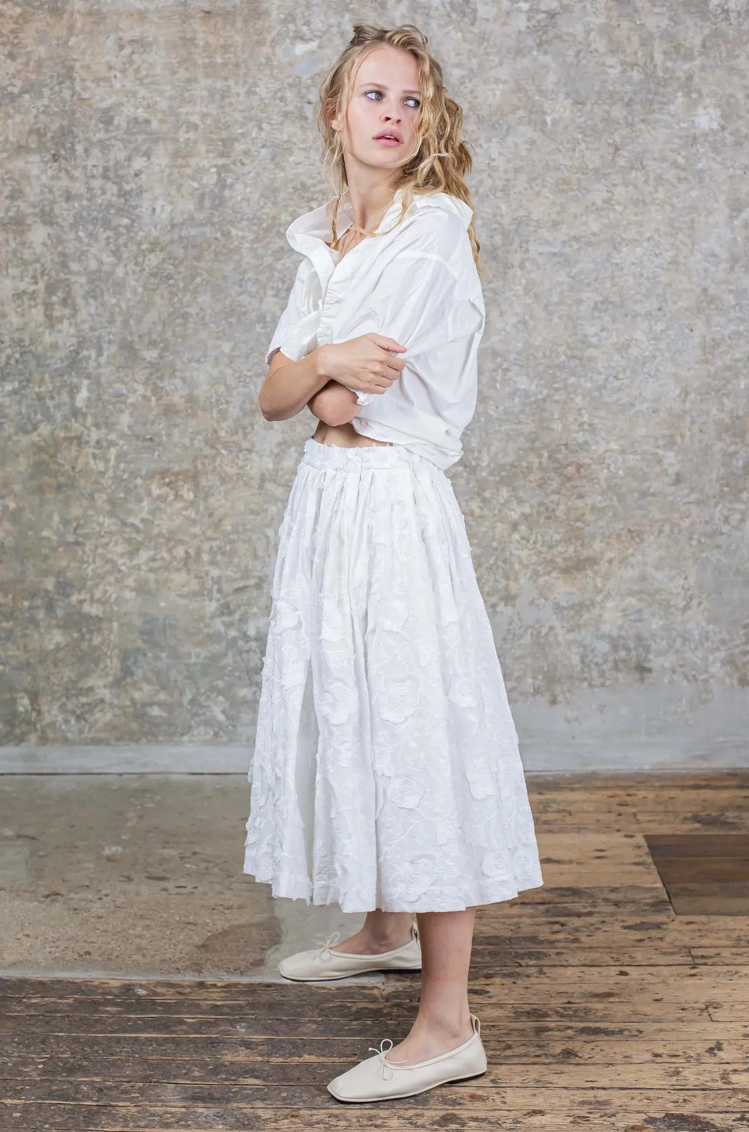 DOUBLE RIDEAUX SKIRT - STIB - OFF WHITE sold by Casey Casey product image thumbnail 2