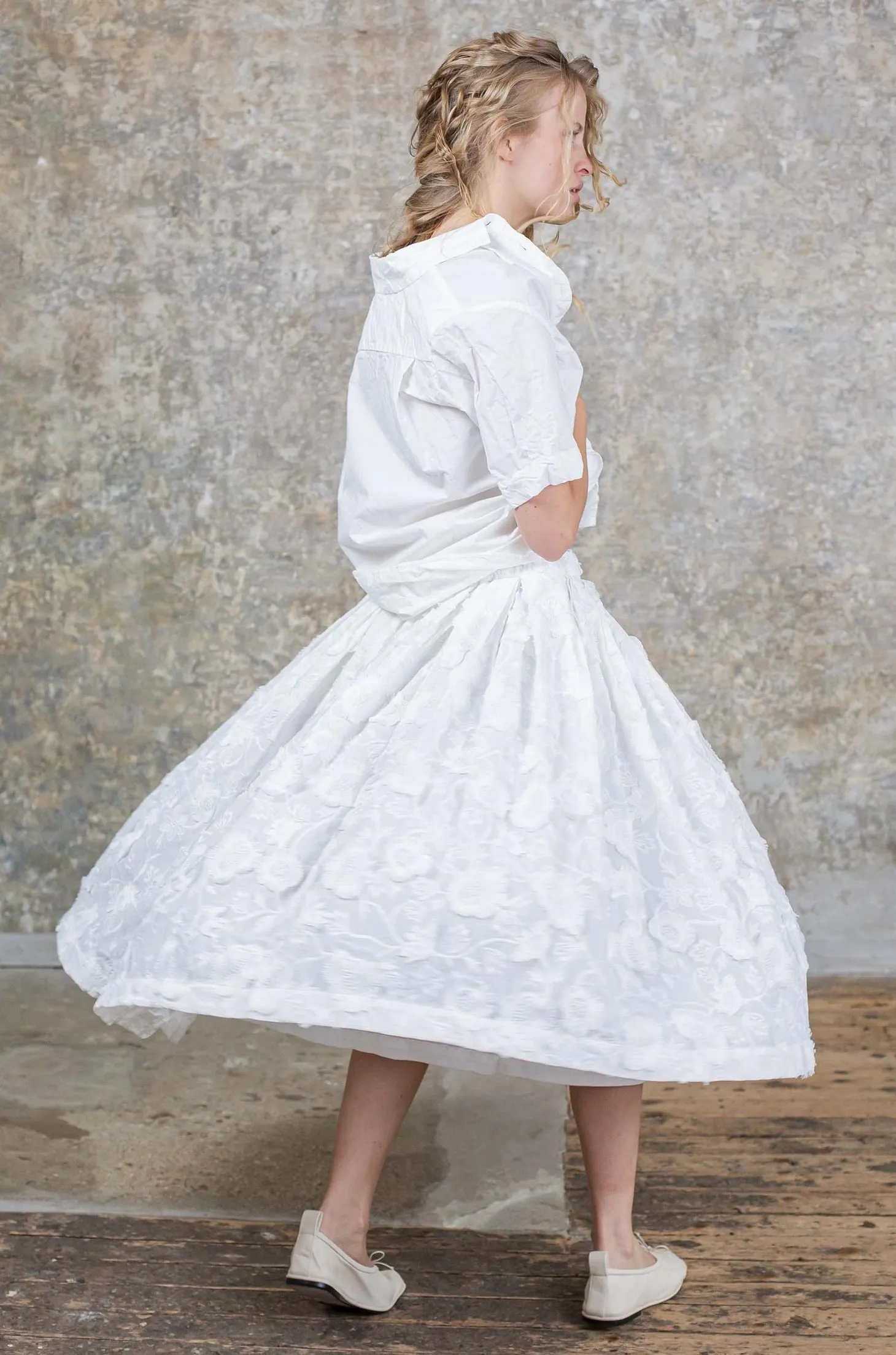 DOUBLE RIDEAUX SKIRT - STIB - OFF WHITE sold by Casey Casey product image thumbnail 4