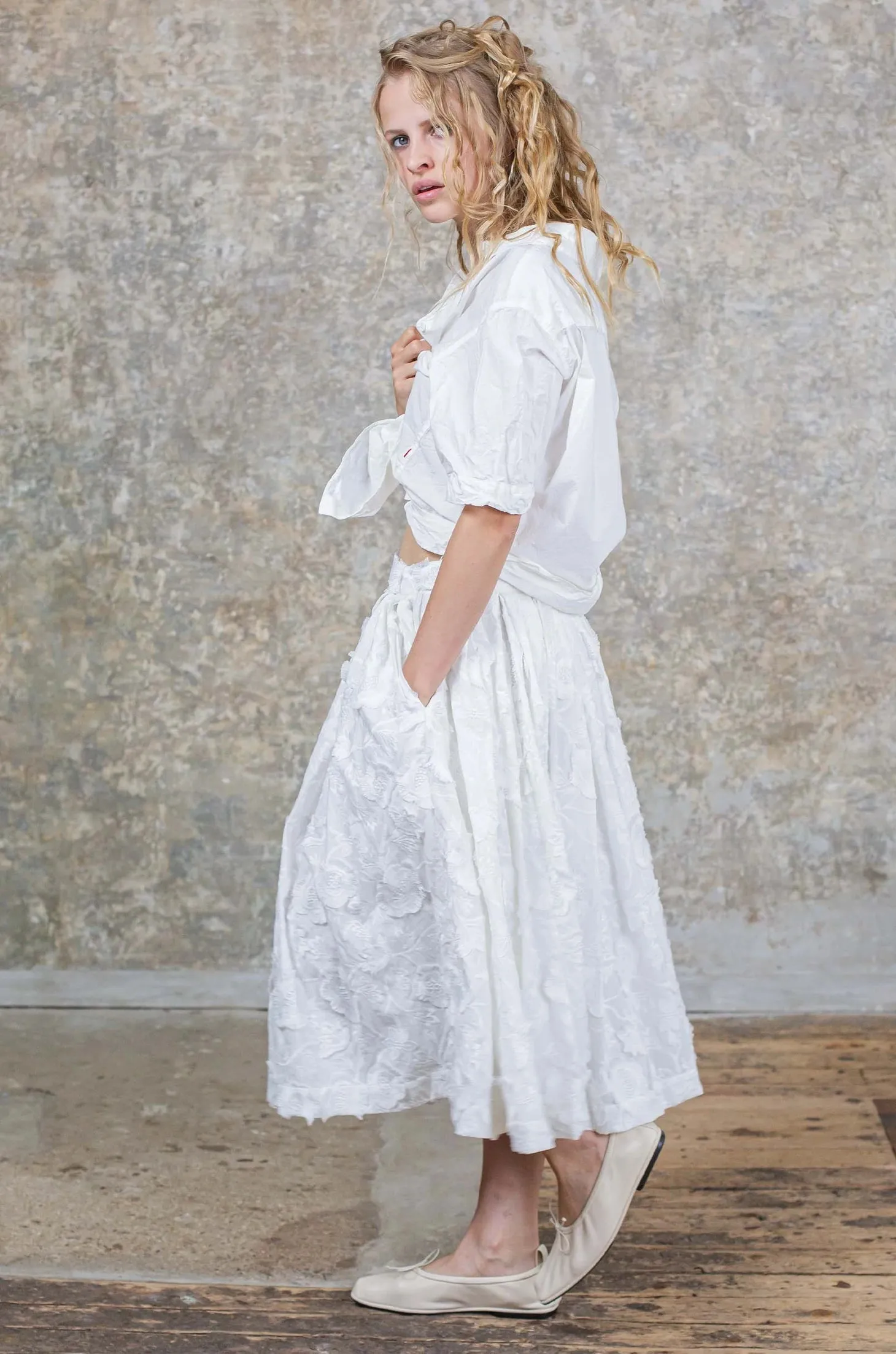 DOUBLE RIDEAUX SKIRT - STIB - OFF WHITE sold by Casey Casey product image thumbnail 5