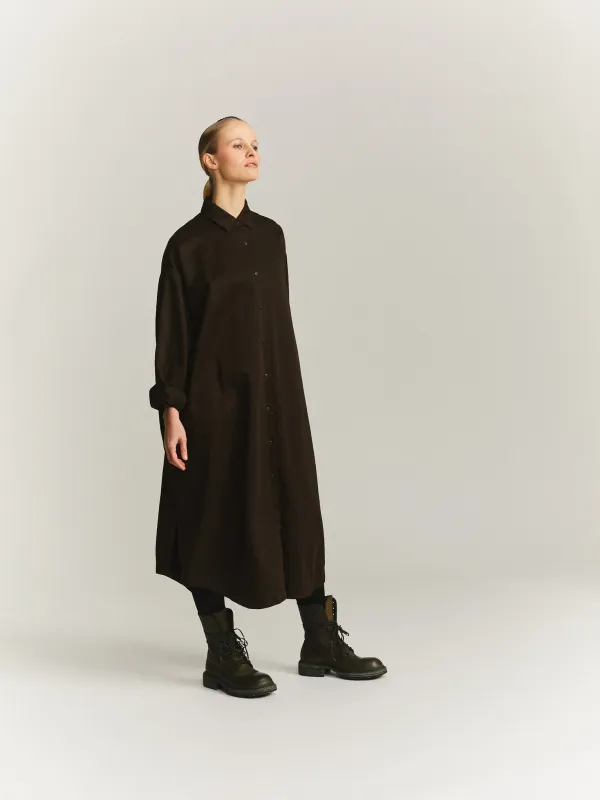 TIPPY DRESS - SAT - DARK KHAKI made by Casey Casey