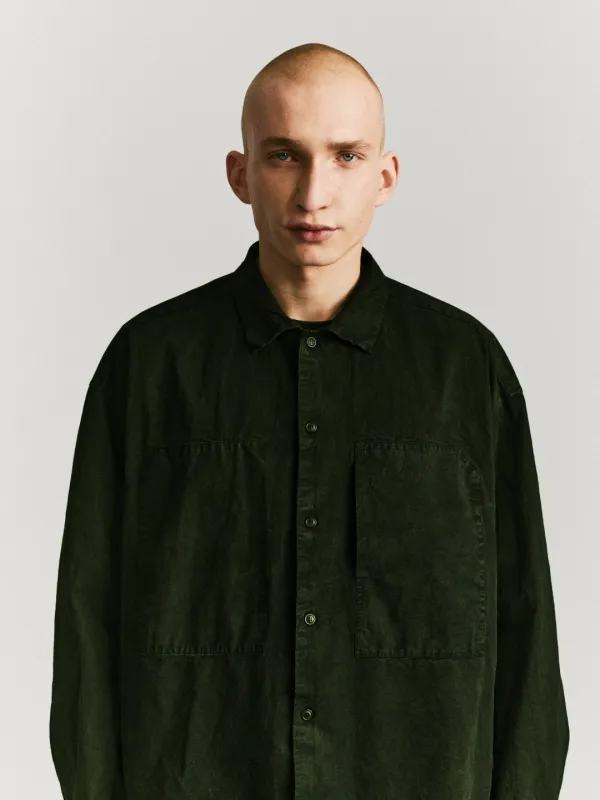 MILI VOLUME SHIRT - TOUGH COT - DARK KHAKI made by Casey Casey