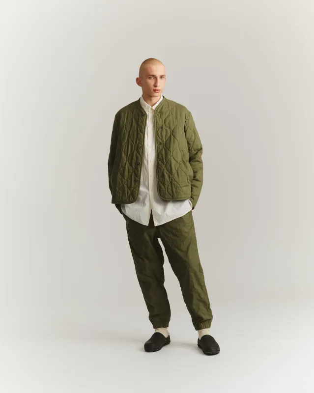 PUFFER JACKET - SAT TWILL - LIGHT KHAKI made by Casey Casey