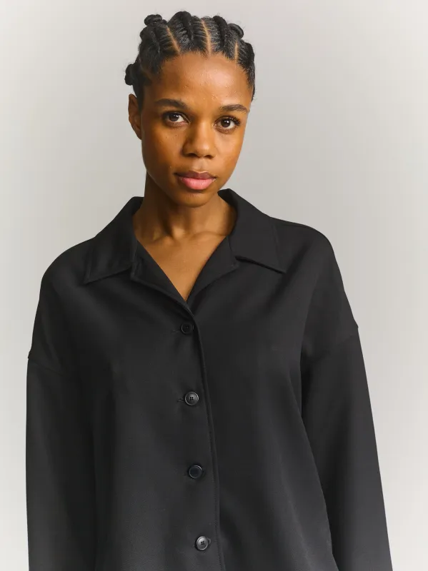 JULIETTE SHIRT - GABERDINE - BLACK made by Casey Casey