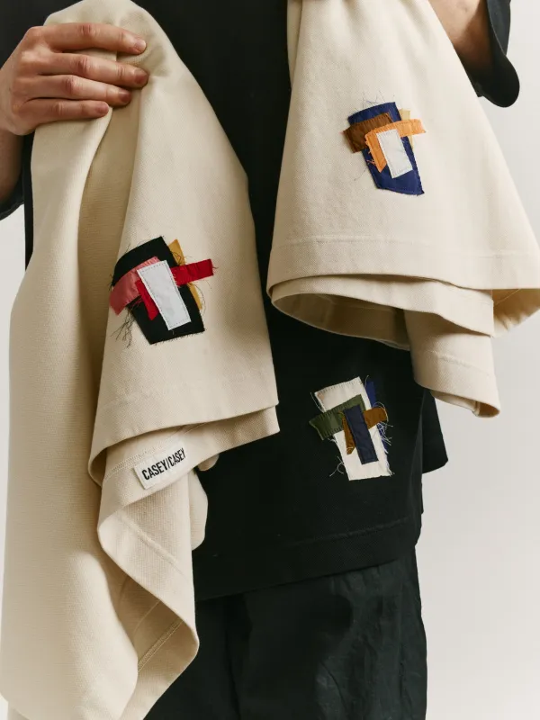 FELIX PATCH TSHIRT - PIQUE JERSEY - OFF WHITE made by Casey Casey