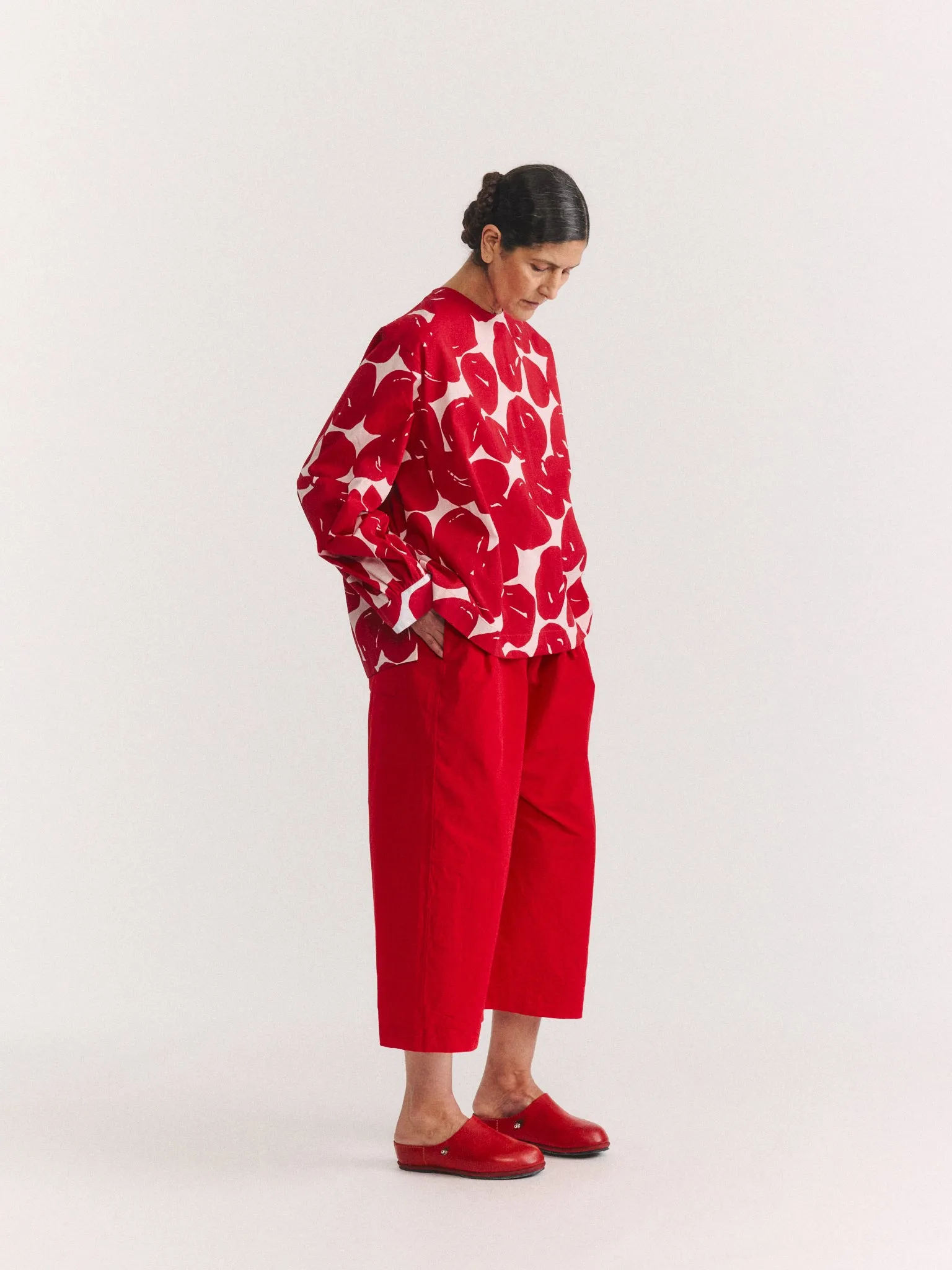 BIGGY TOP - COT POP PRINT - RED PRINT sold by Casey Casey product image thumbnail 5