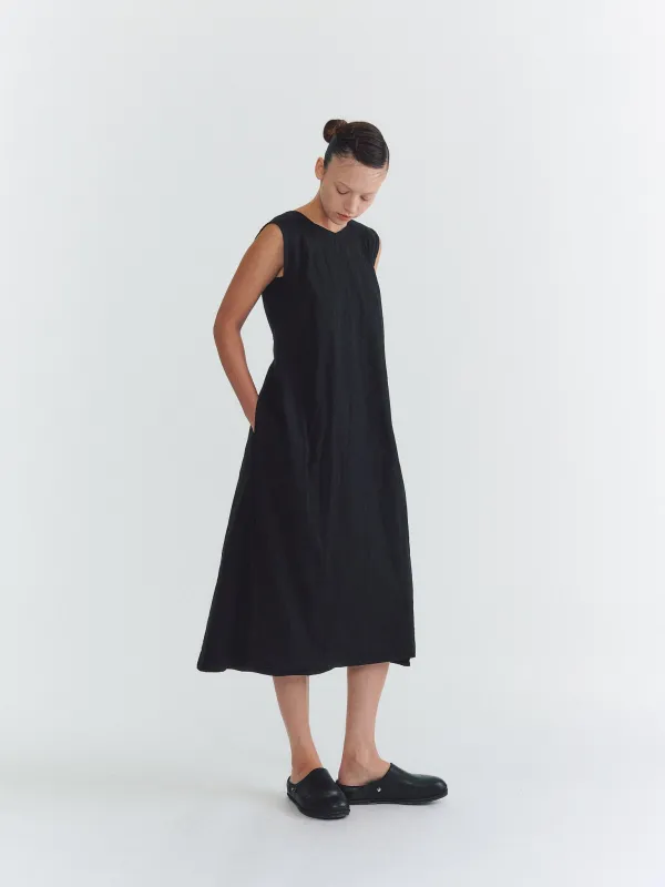TABLIER DRESS - H CARD - BLACK made by Casey Casey