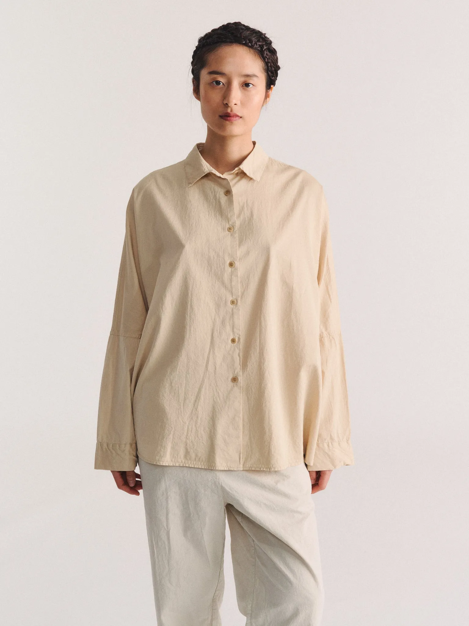 WAGA LS SHIRT - PAPER SAT - LIGHT BEIGE sold by Casey Casey product image thumbnail 5