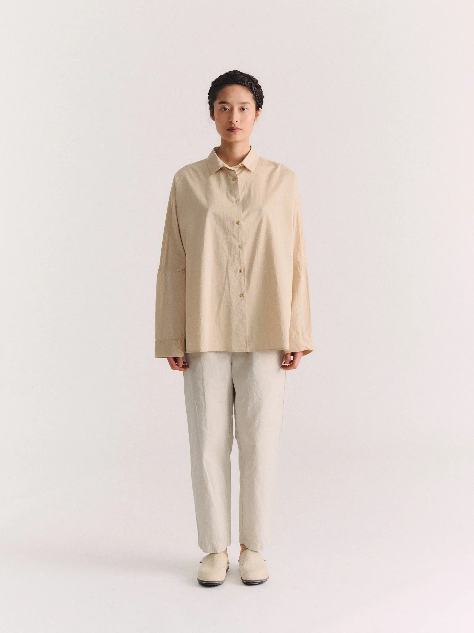 WAGA LS SHIRT - PAPER SAT - LIGHT BEIGE sold by Casey Casey product image thumbnail 2
