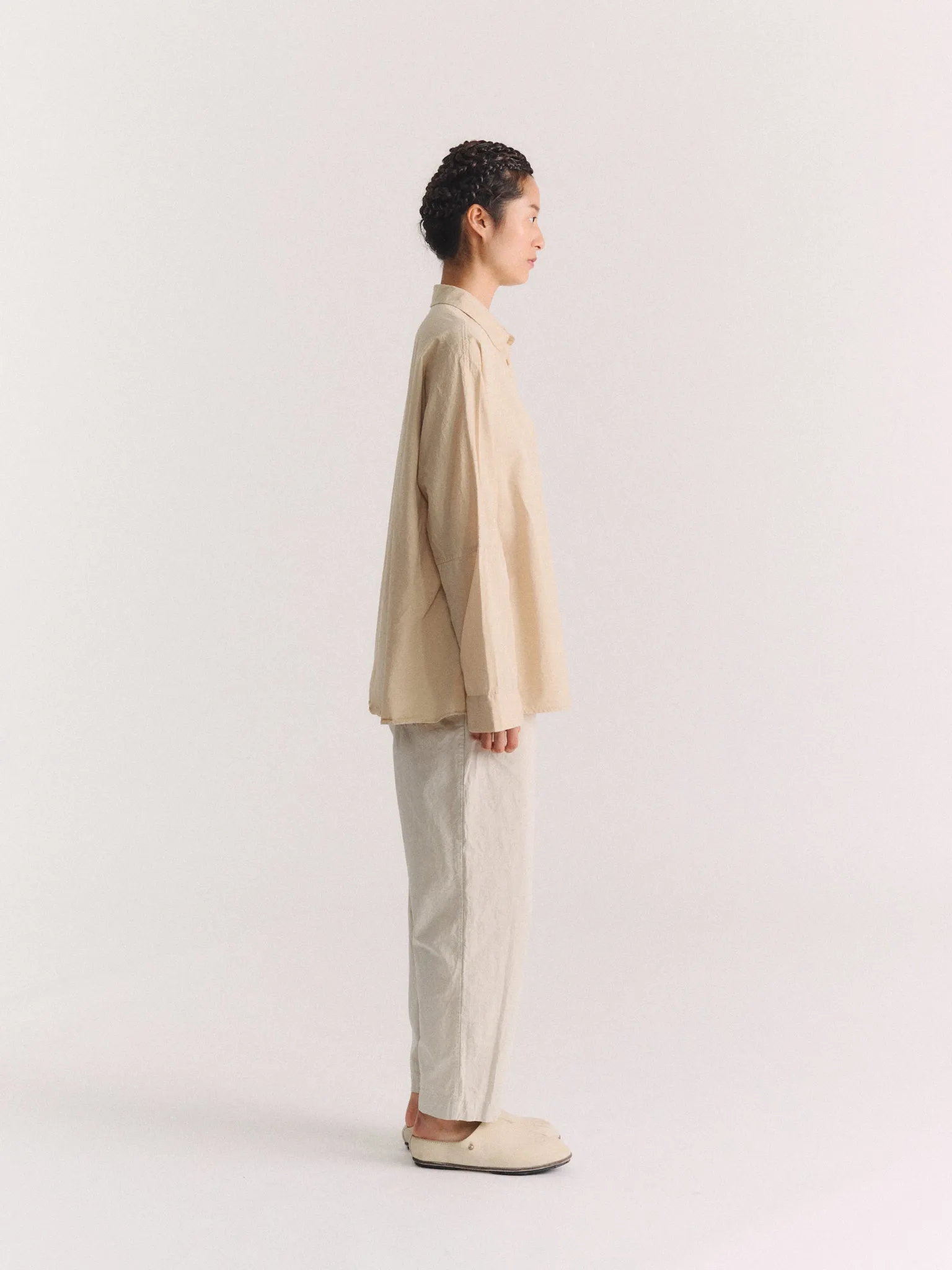 WAGA LS SHIRT - PAPER SAT - LIGHT BEIGE sold by Casey Casey product image thumbnail 3