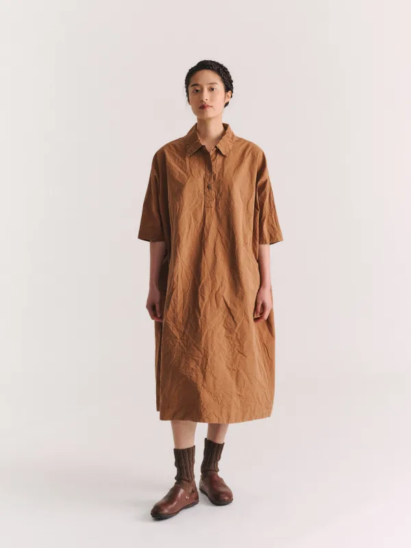 TATIANA DRESS - TOUGH COT - CINNAMON made by Casey Casey