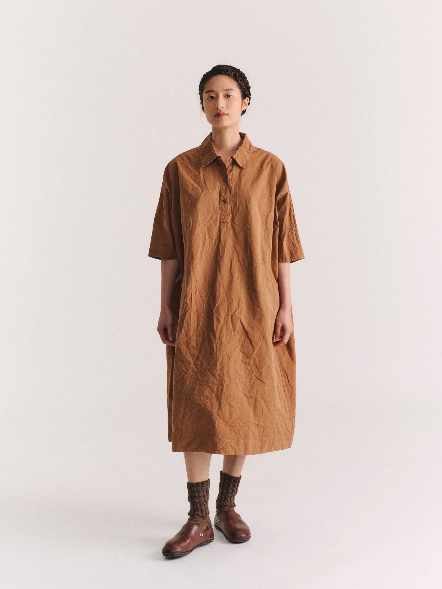 TATIANA DRESS - TOUGH COT - CINNAMON sold by Casey Casey