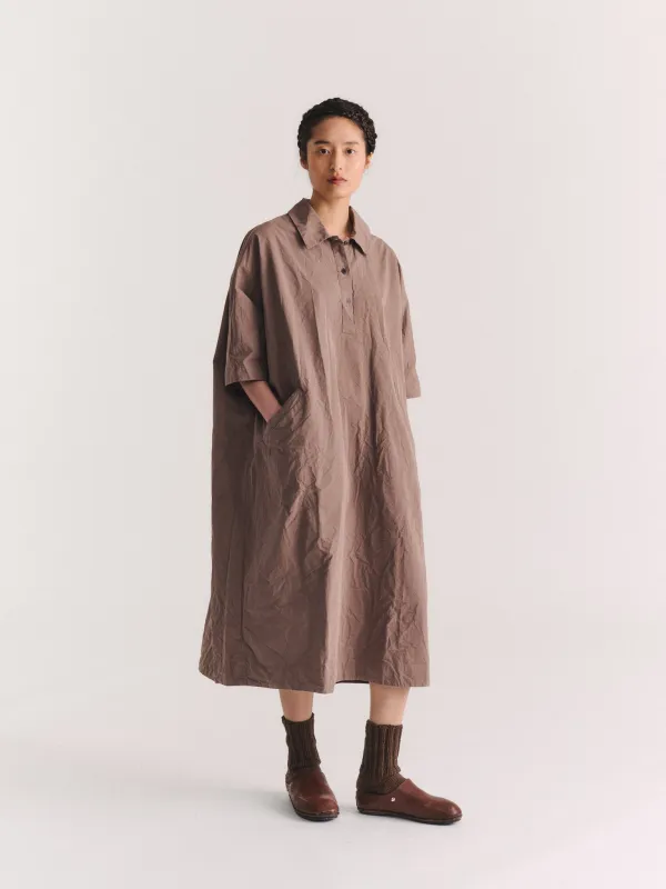 TATIANA DRESS - TOUGH COT - TABAC made by Casey Casey