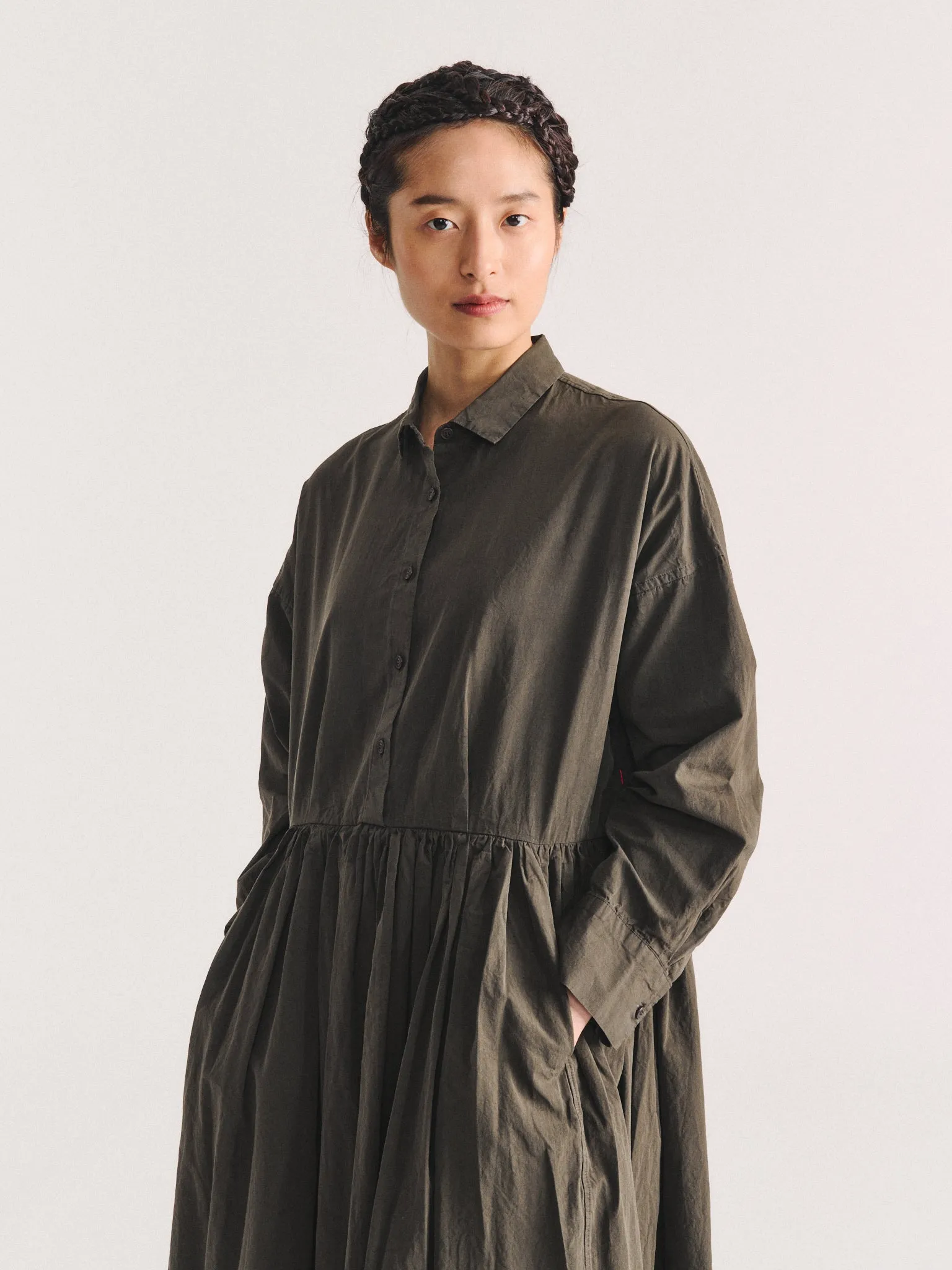 STEPHANIE DRESS - PAPER COT - DARK KHAKI sold by Casey Casey product image thumbnail 2