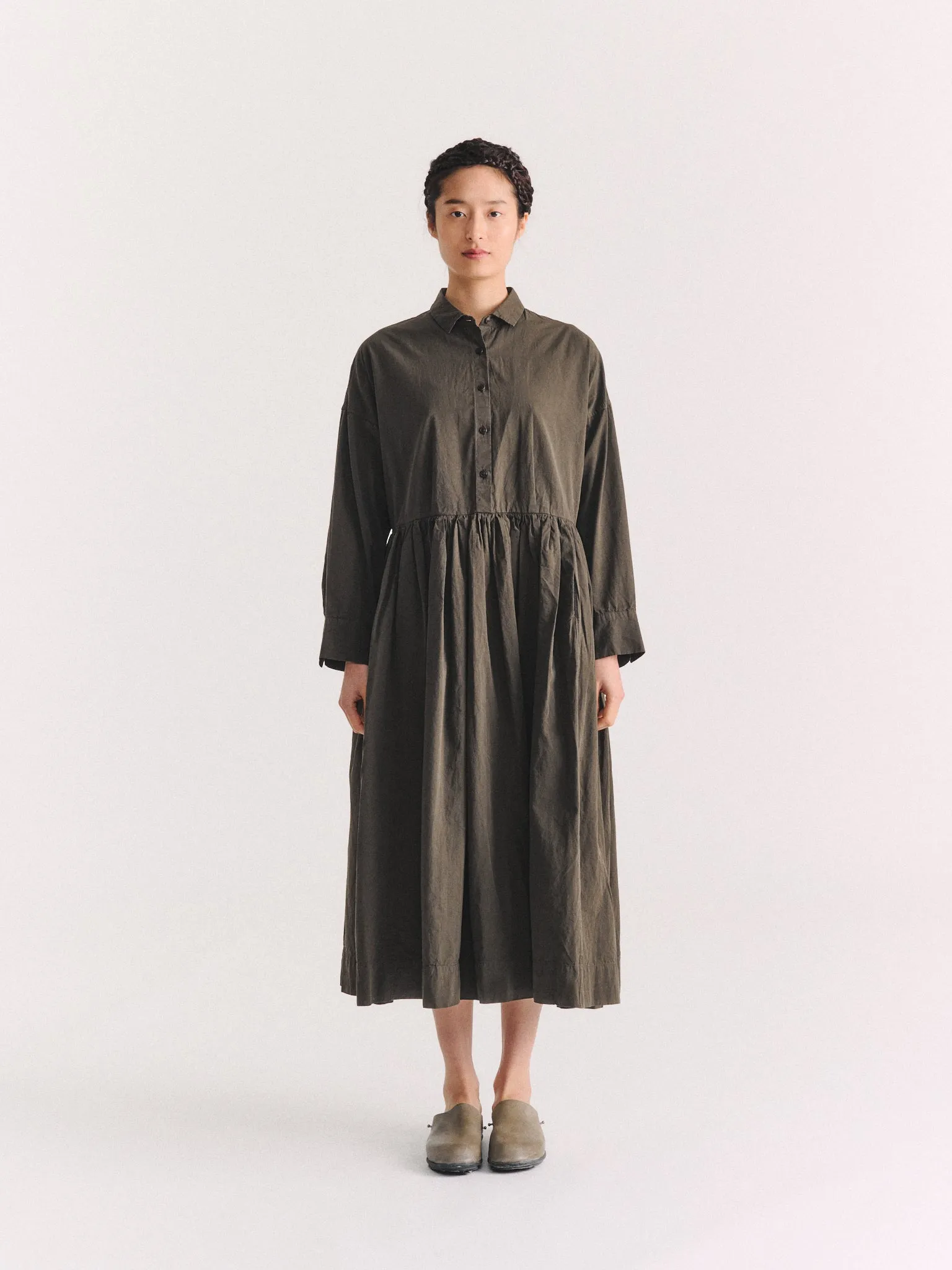 STEPHANIE DRESS - PAPER COT - DARK KHAKI sold by Casey Casey product image thumbnail 3