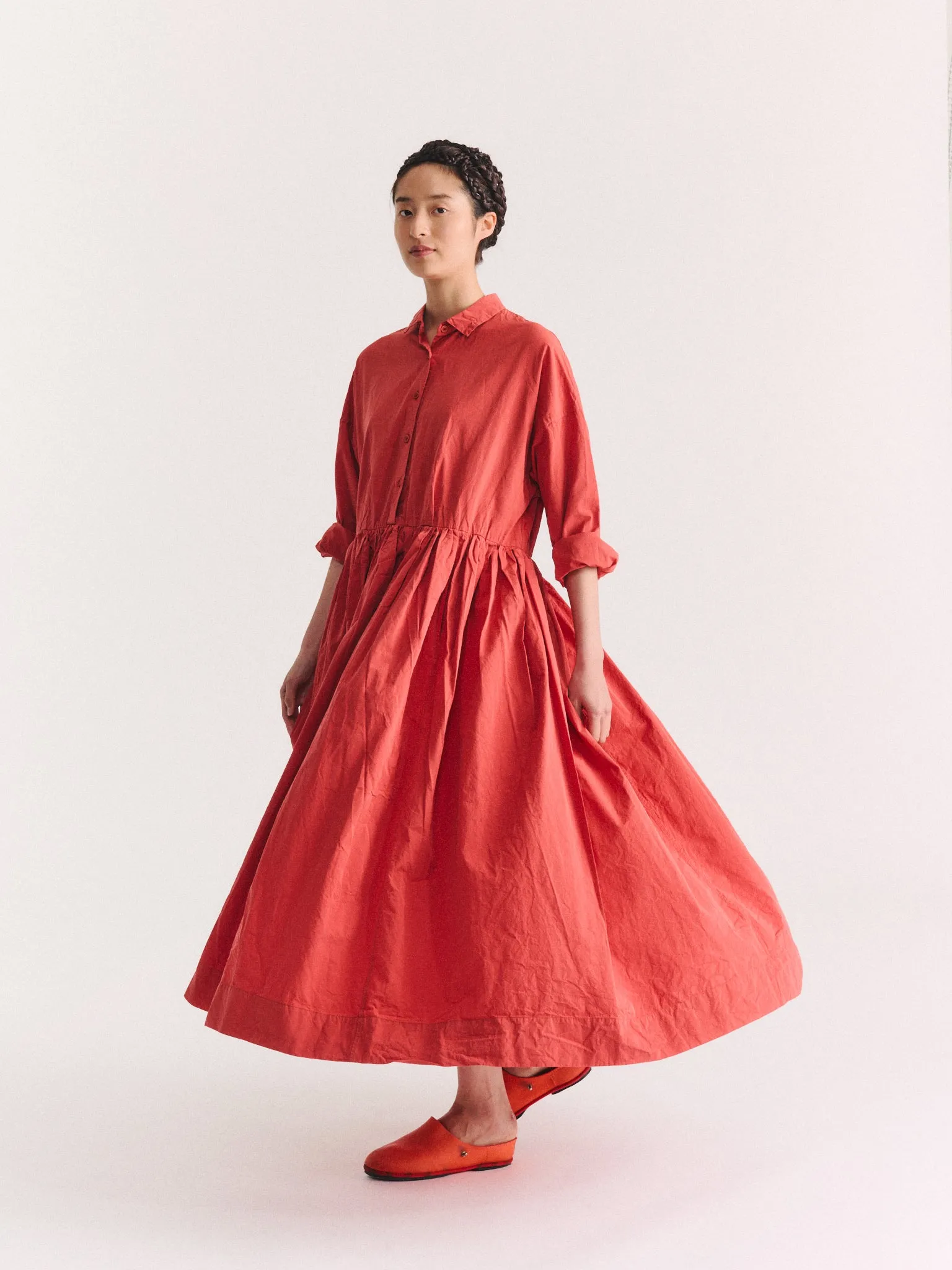 STEPHANIE DRESS - PAPER COT - BURNT ORANGE sold by Casey Casey