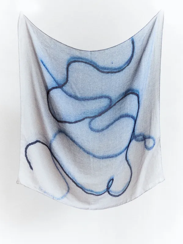 SQUARE SCARF - SERIE 1 - CASHSILK - STRINGS made by Casey Casey
