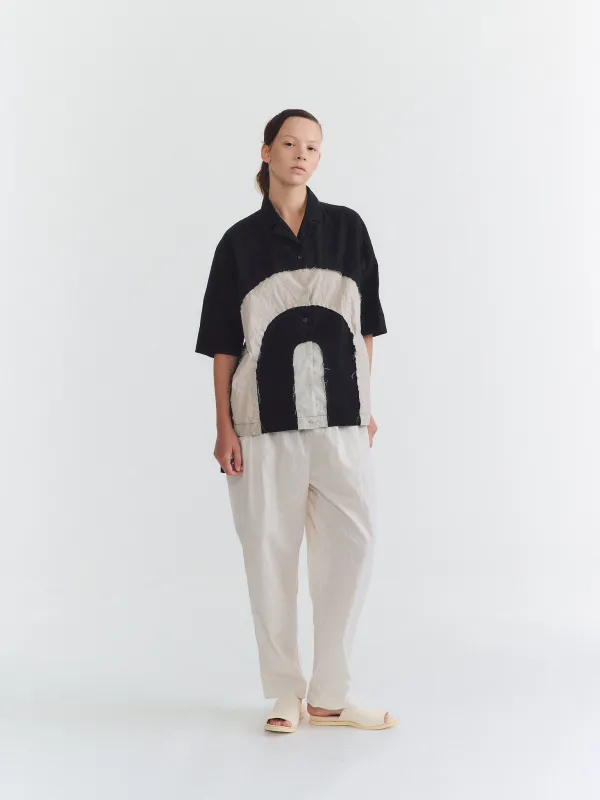 ARCH SHIRT - MIXED FARBICS - BLACK made by Casey Casey