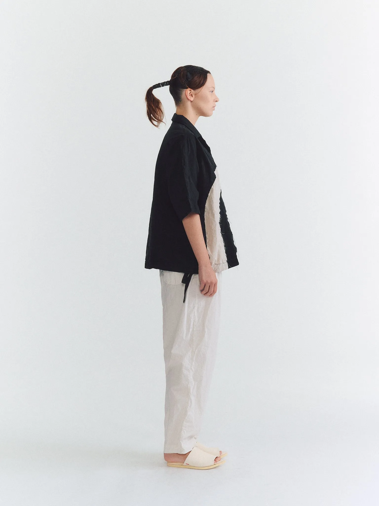 ARCH SHIRT - MIXED FARBICS - BLACK sold by Casey Casey product image thumbnail 4