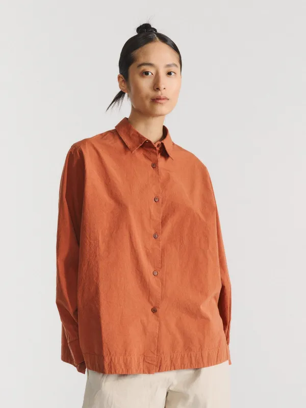 BIGGY SHIRT - PAPER COT - BRICK made by Casey Casey