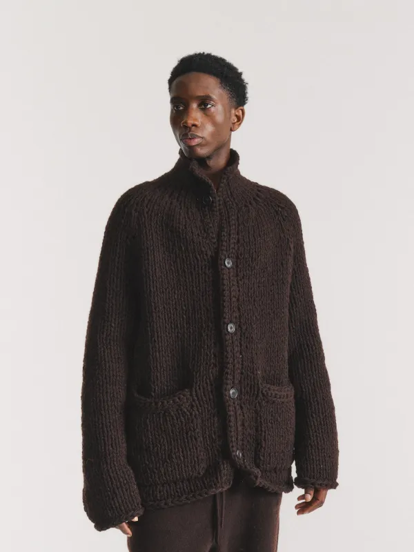 CAMILLE CARDIGAN - CHUNKY - EBONY made by Casey Casey