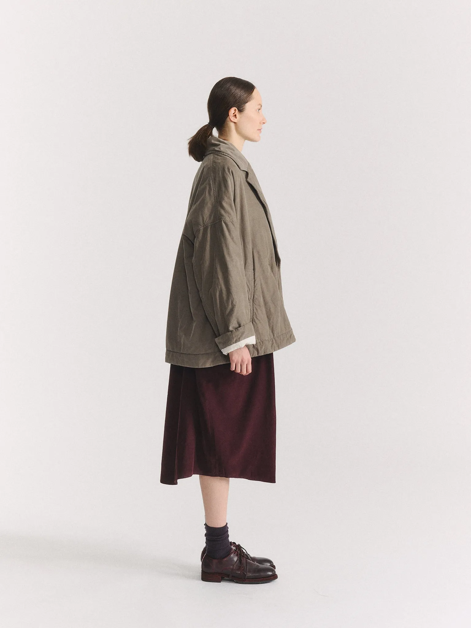 LUNA SHORT COAT - PIN CORD - LIGHT KHAKI sold by Casey Casey product image thumbnail 3