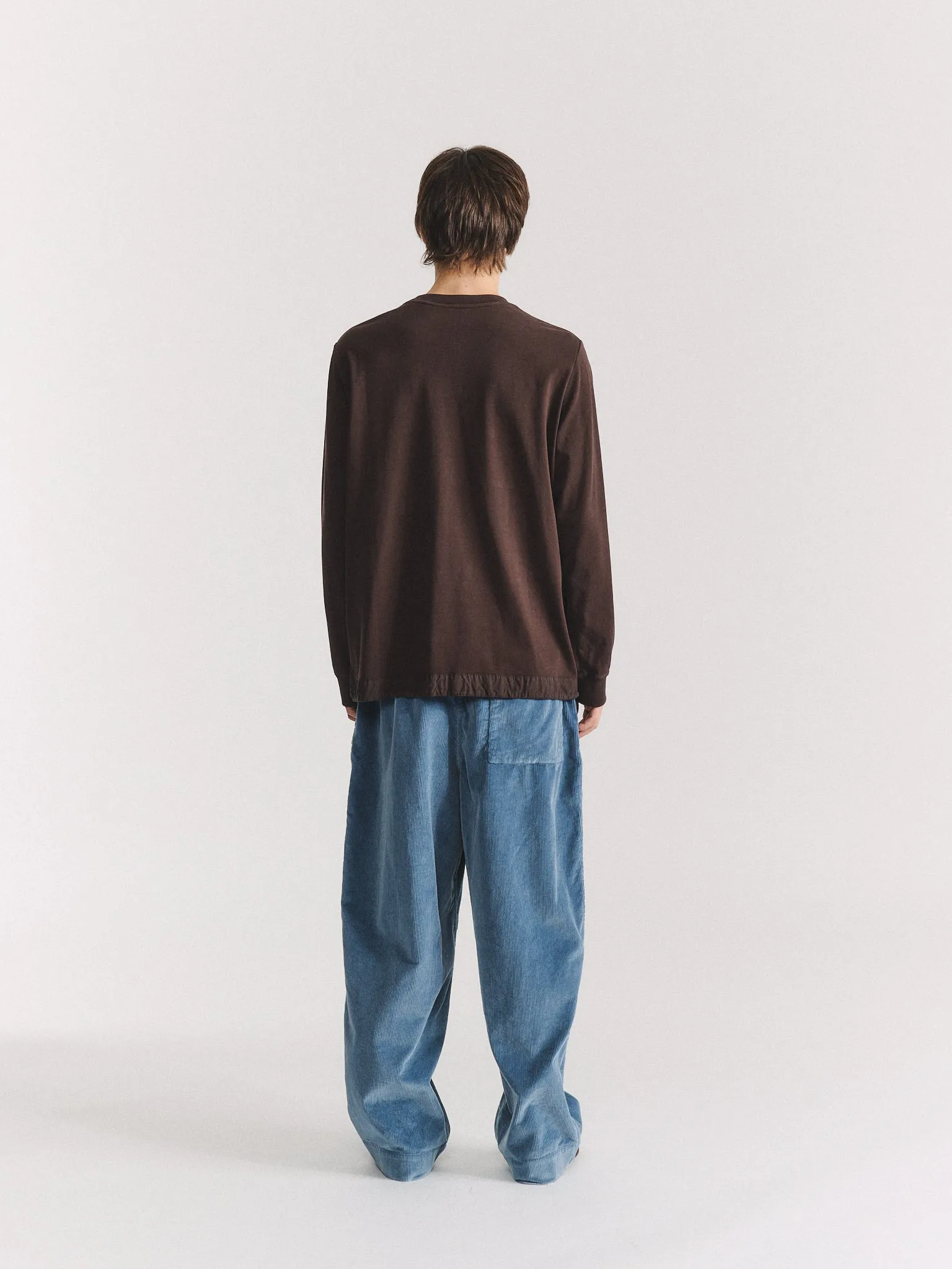 FELIX LONG SLEEVES T-SHIRT - HEAVY JERSEY - DARK BROWN sold by Casey Casey product image thumbnail 4
