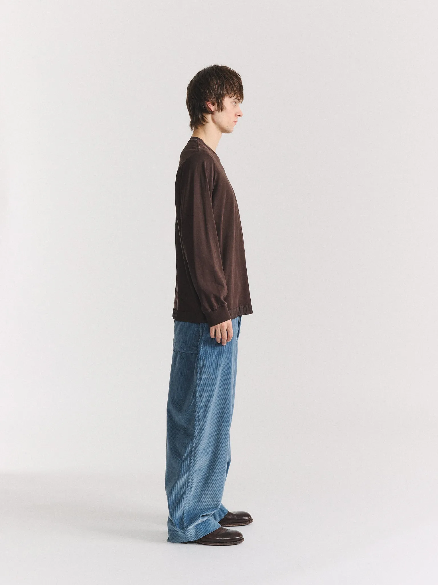 FELIX LONG SLEEVES T-SHIRT - HEAVY JERSEY - DARK BROWN sold by Casey Casey product image thumbnail 3
