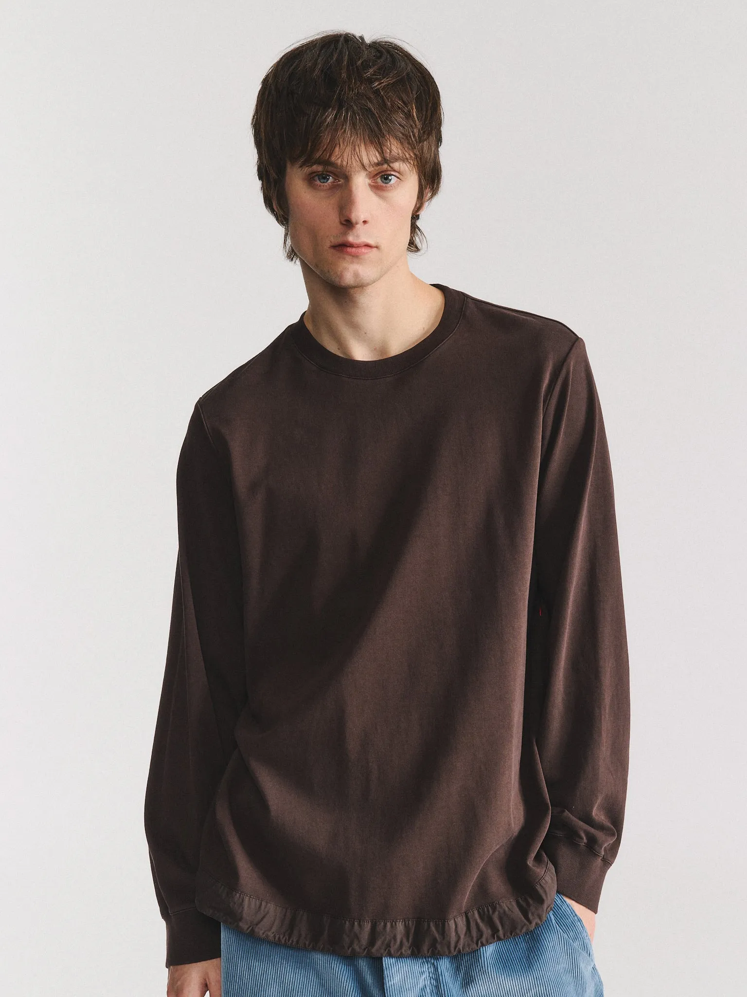 FELIX LONG SLEEVES T-SHIRT - HEAVY JERSEY - DARK BROWN sold by Casey Casey product image thumbnail 5